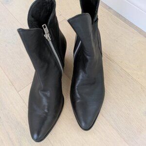 Black Womens Cartel Leather Boots Booties sz 7